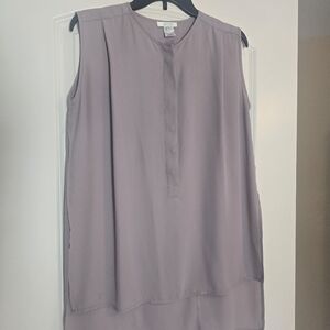 Jade Melody Tam Woman’s Flowy Gray Oversized Blouse, Size Small S